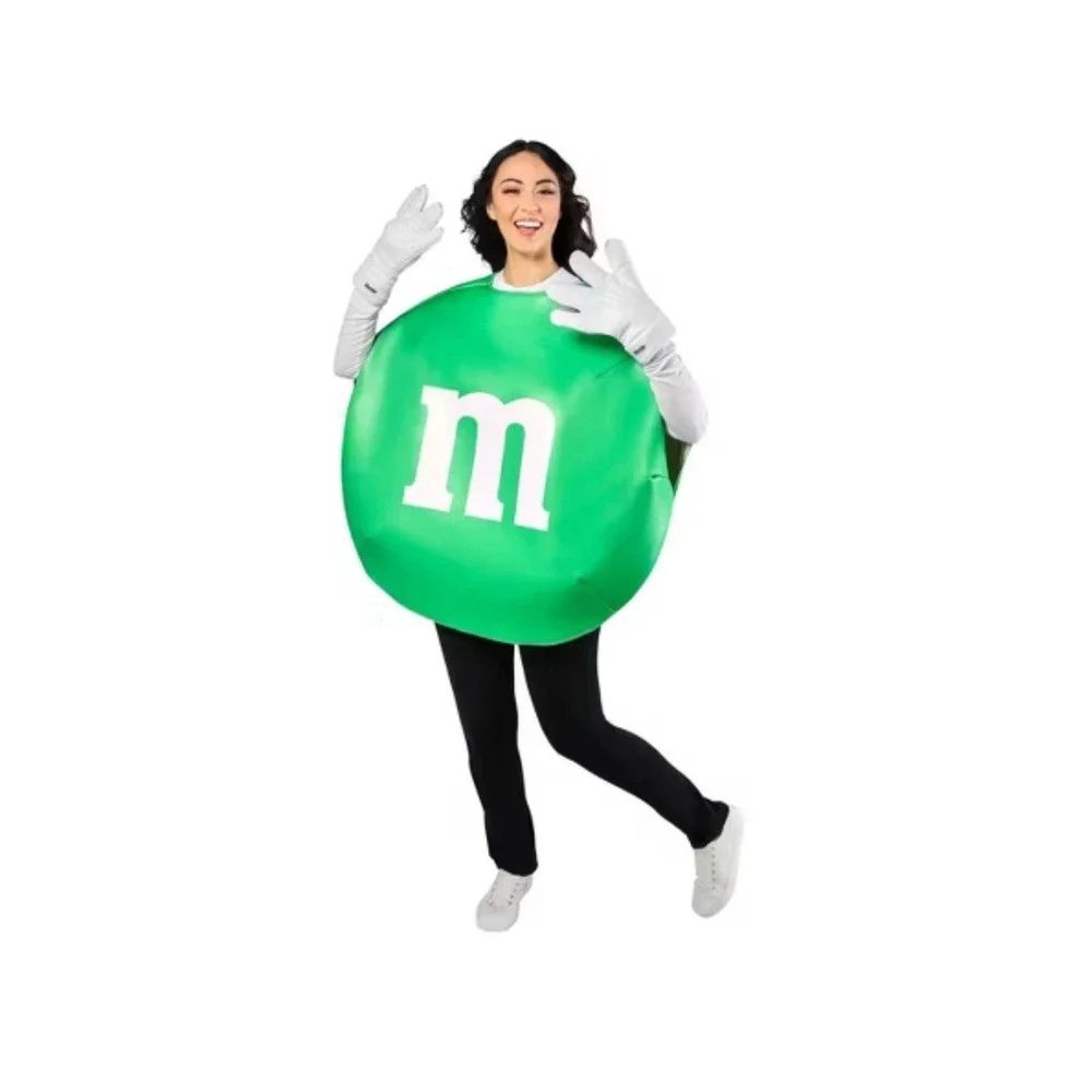 Green M&M'S Adult Costume Tunic‎ With Gloves One Size Fits Most Rubies NWT M&M